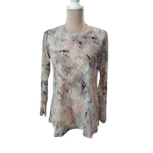 LOGO Layers Women's Lace Dainty Print Long Sleeve Small Mesh Coquette